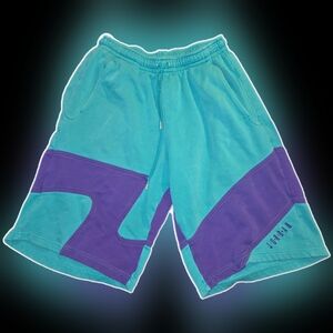 XL Jordan Athletic Shorts, Teal and Purple
